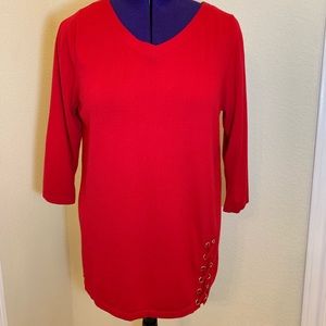 Chico’s Lace Up Detail Pullover Sweater